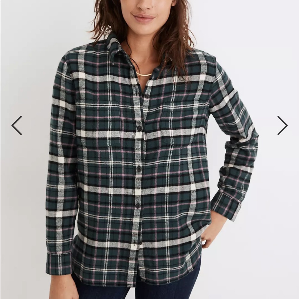 Madewell Flannel Classic Ex-Boyfriend Shirt XS